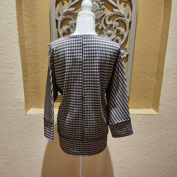 Jones New York L NWT Gingham Top Preppy Smart Classic Workwear Minimalist Chic - Picture 4 of 16